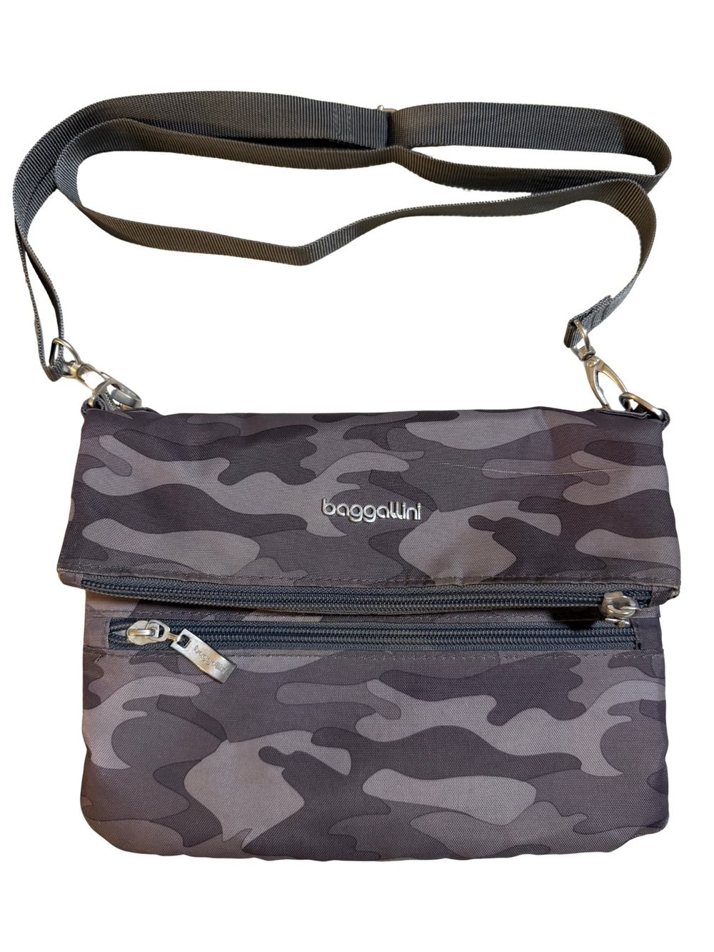 Baggallini Flip Zip Camo Crossbody Bag